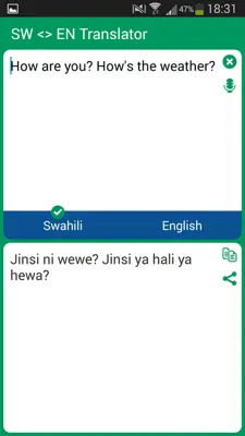 SW <> EN Translator android App screenshot 2